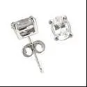 1 Ct Oval Cubic Zirconia CZ Earrings