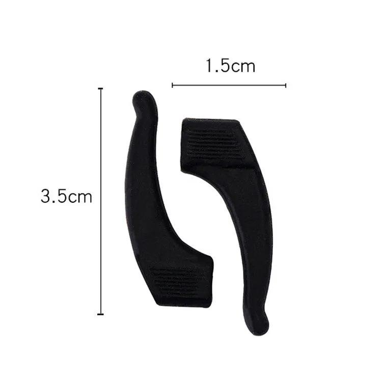 10 Pairs Glasses Non-slip Cover Ear Support Glasses Foot Silicone Non-slip Sleeve(Yellow)