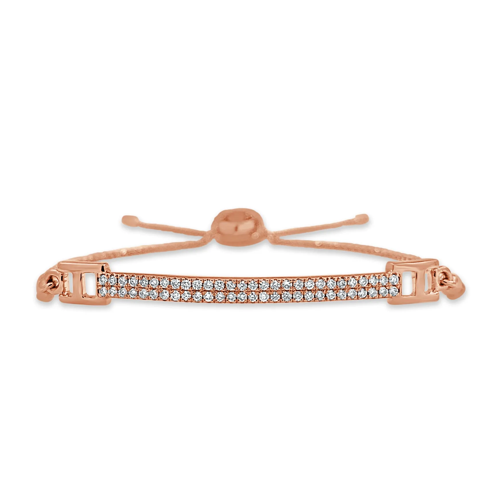 14k Gold & Diamond Bolo Bracelet - 0.44ct