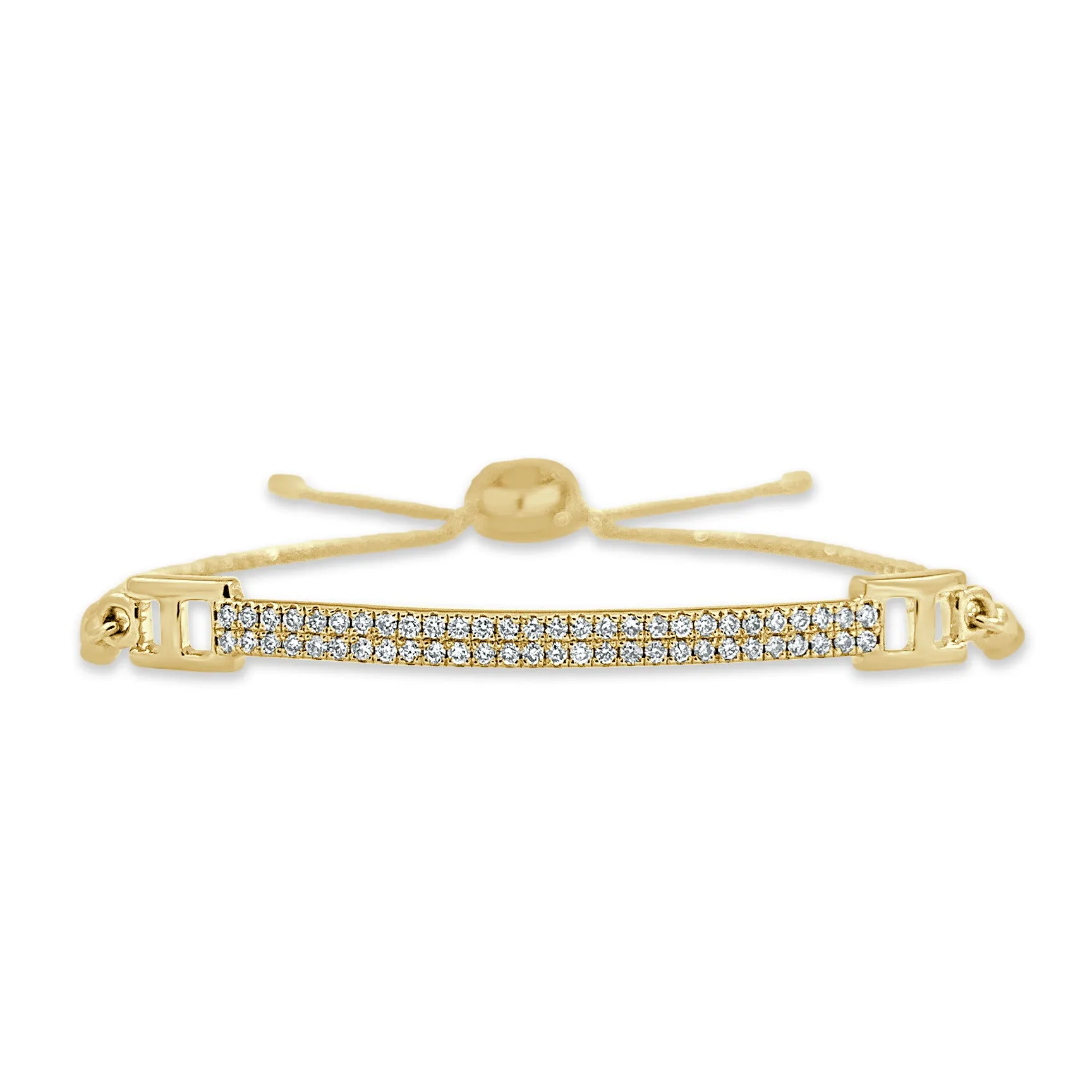 14k Gold & Diamond Bolo Bracelet - 0.44ct