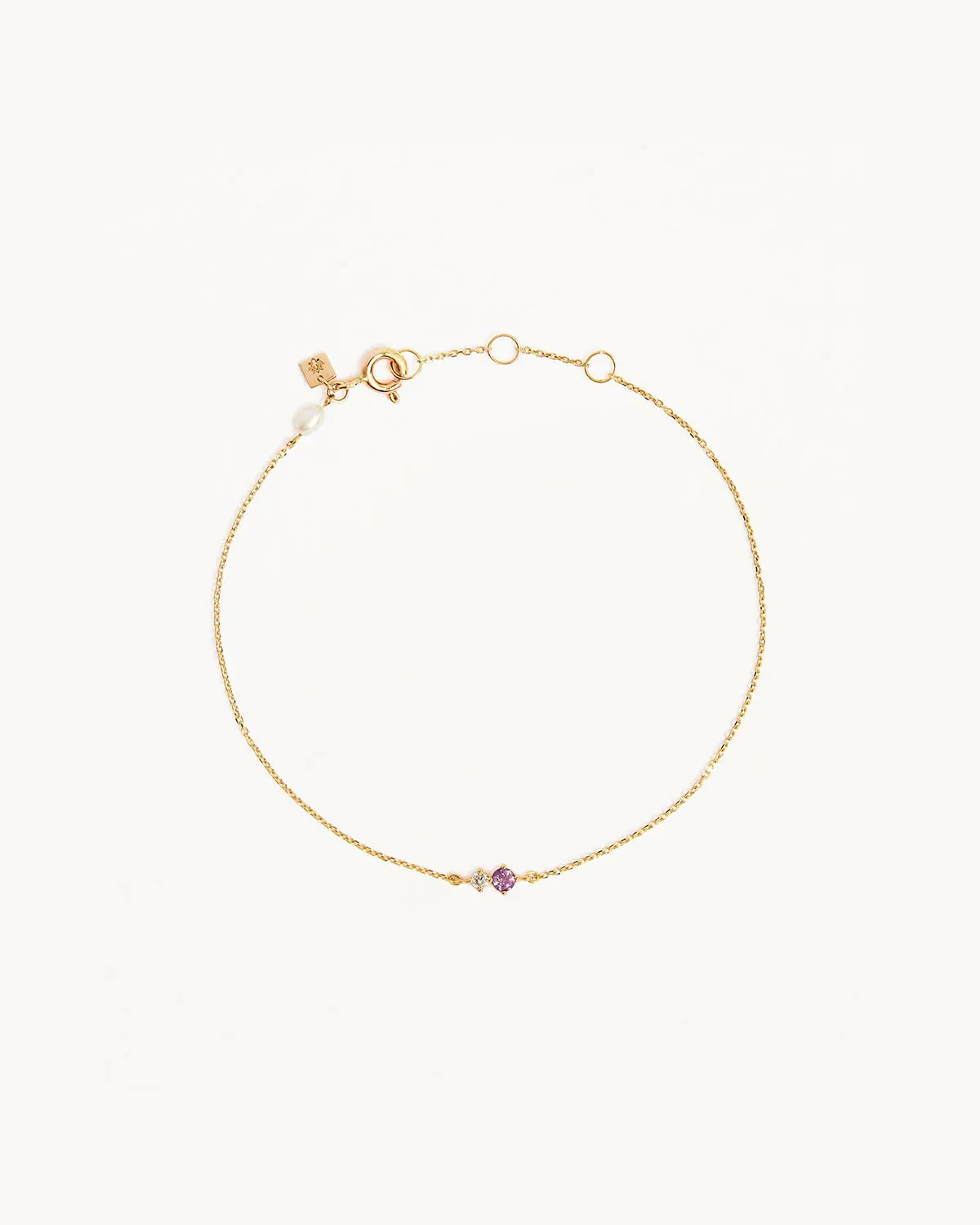 14k Solid Gold Magic Within Birthstone Diamond Bracelet