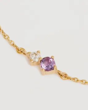14k Solid Gold Magic Within Birthstone Diamond Bracelet
