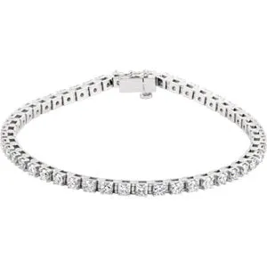 14K White 3 3/8 CTW Diamond Line Bracelet