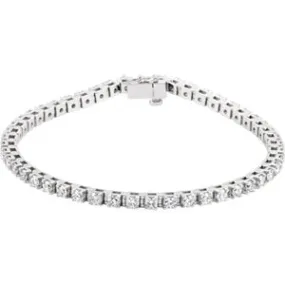 14K White 3 3/8 CTW Diamond Line Bracelet