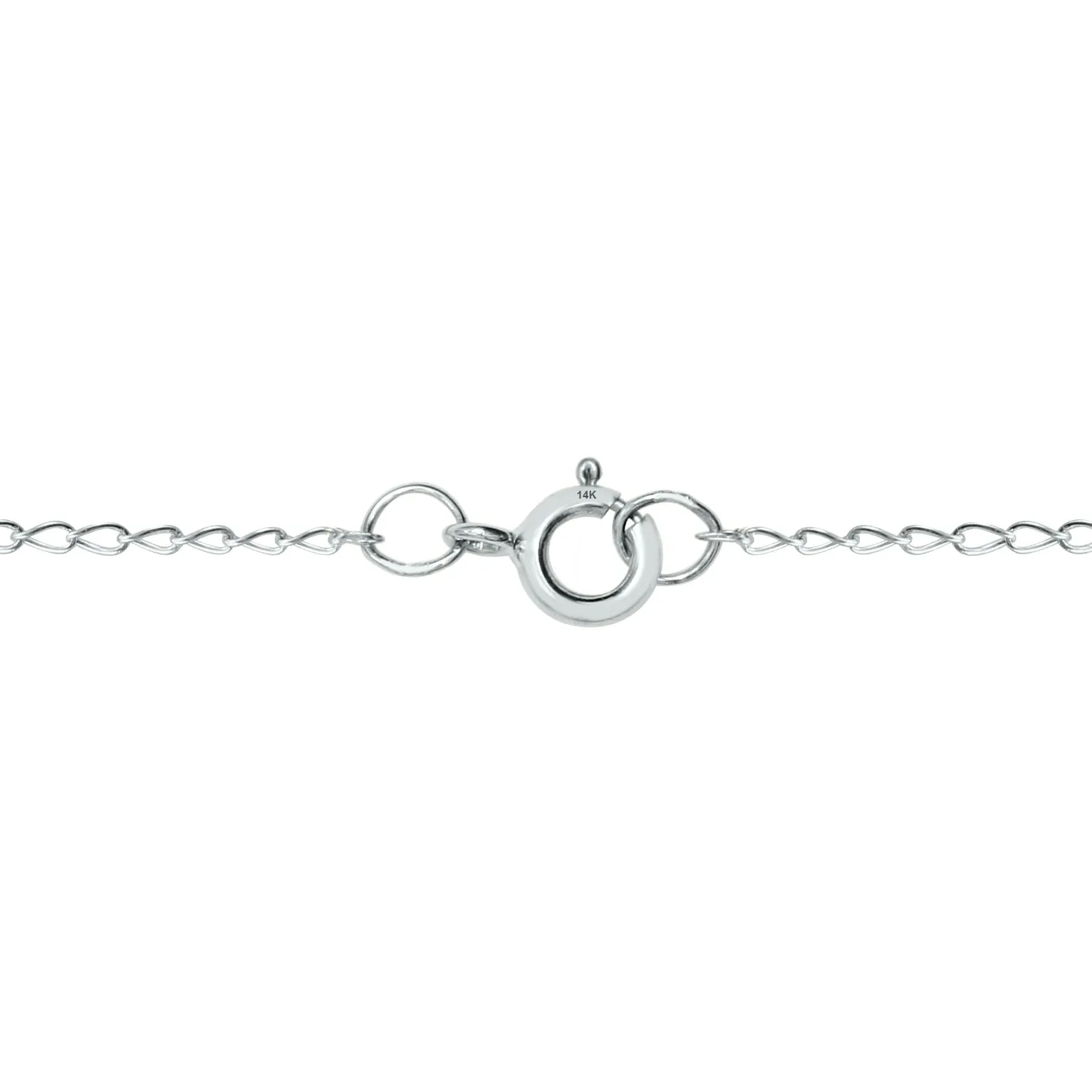 14K White Gold 7X5Mm Pear Garnet And Three Stone Diamond Pendant