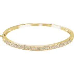 14K Yellow 1 CTW Diamond Pave' Bracelet