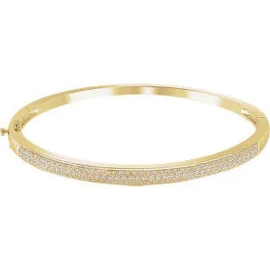 14K Yellow 1 CTW Diamond Pave' Bracelet