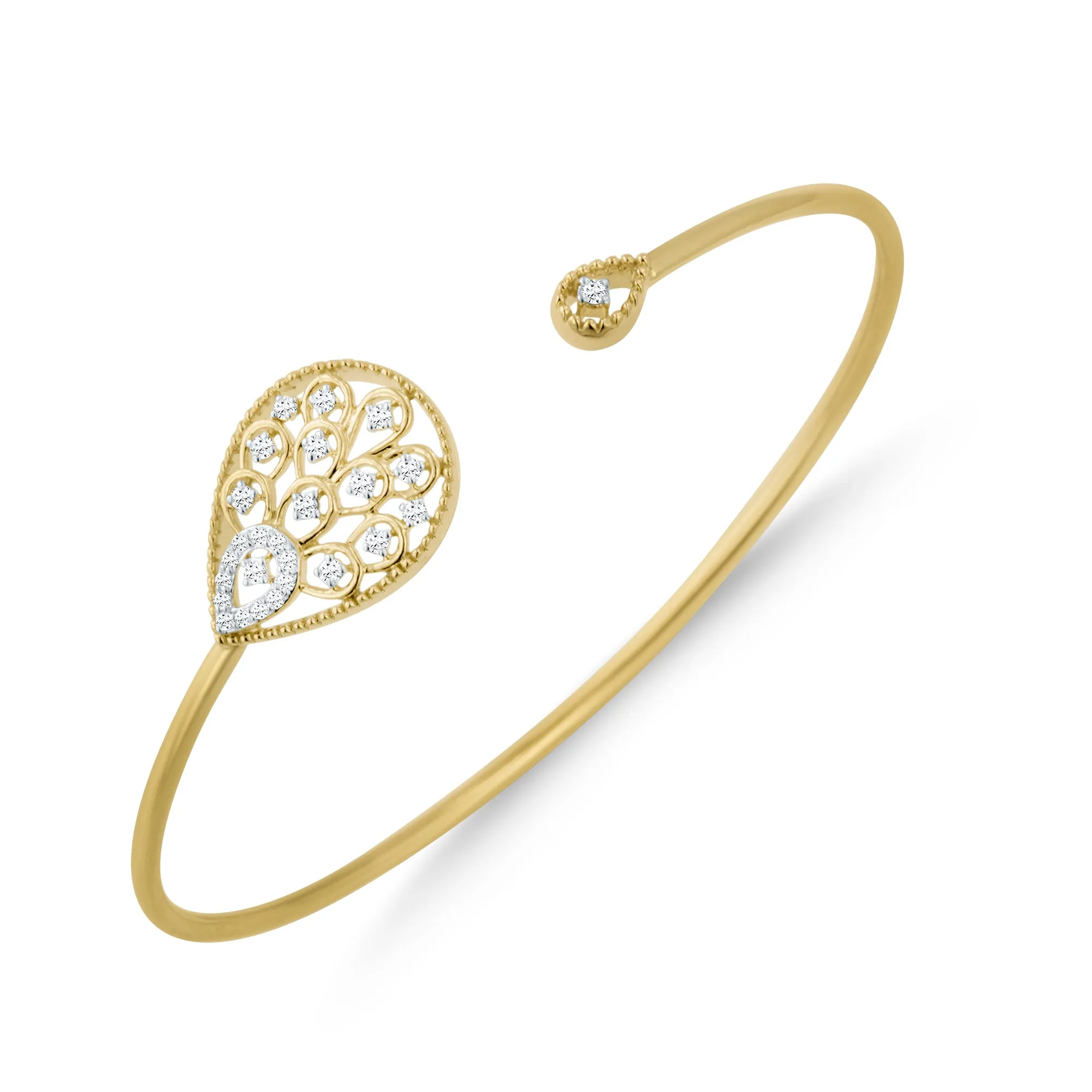 14KW 26D0.25CT HONEY COMB PEAR FLEX BG (118OB400732Y14)