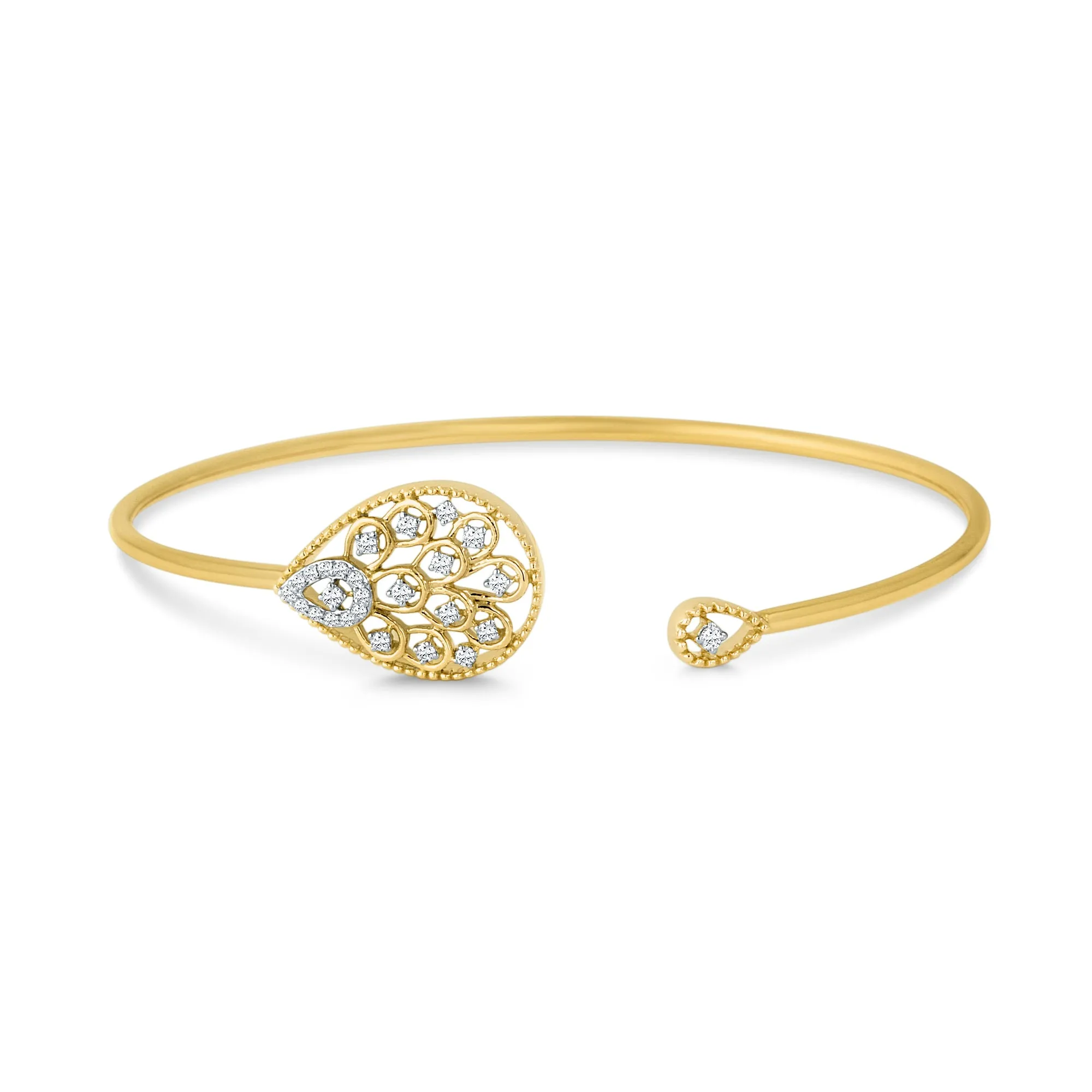 14KW 26D0.25CT HONEY COMB PEAR FLEX BG (118OB400732Y14)