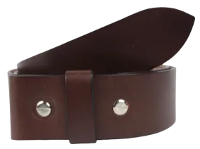 1.75 Inch (45mm) Chestnut Belt Strap for Removable Buckles Chicago Screws
