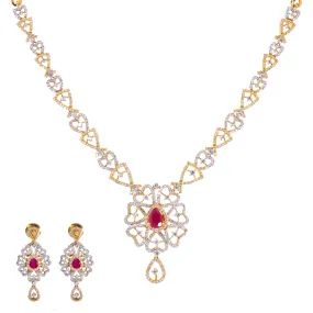 18K Gold Diamond Jewelry Set (35gm)