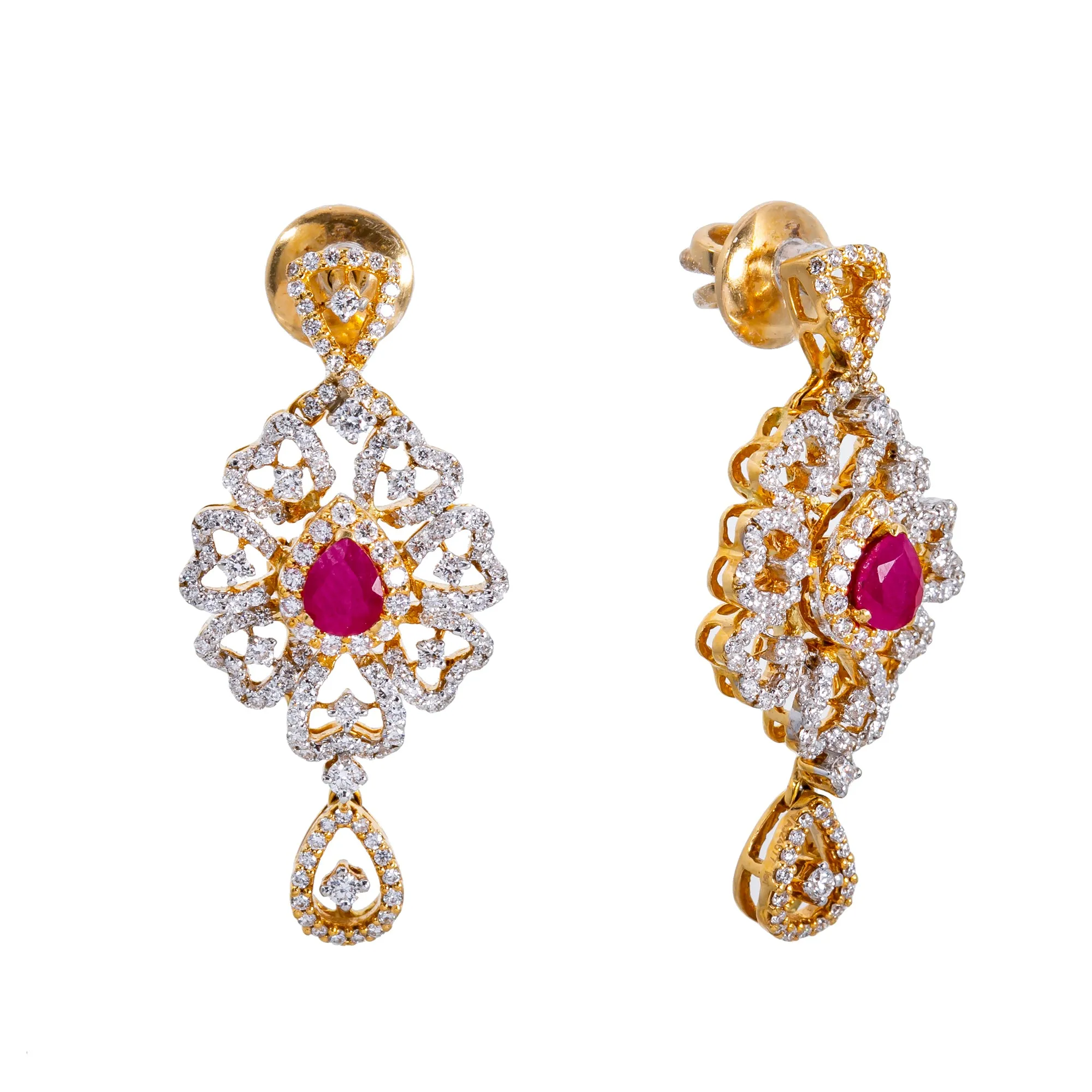 18K Gold Diamond Jewelry Set (35gm)