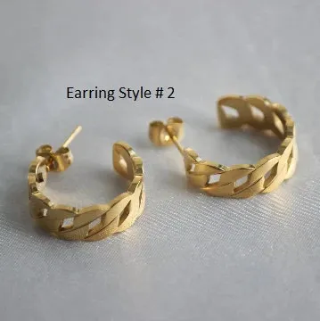 18K Gold-Filled Open Cuban Hoop Earrings