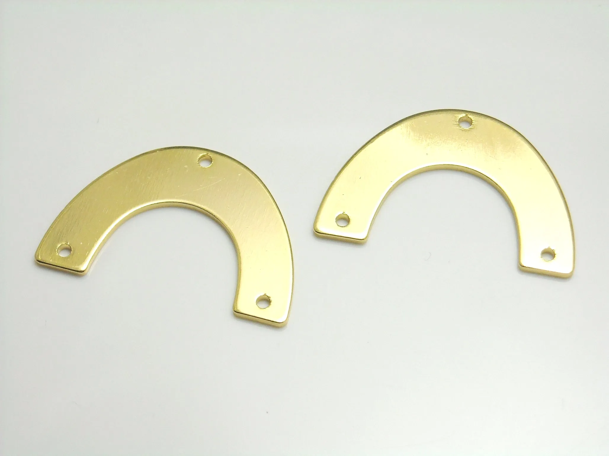 18k Gold Plated Arch Chandelier Connectors, 28mm x 18mm - 2 pieces
