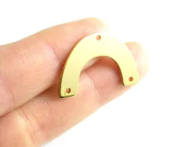 18k Gold Plated Arch Chandelier Connectors, 28mm x 18mm - 2 pieces
