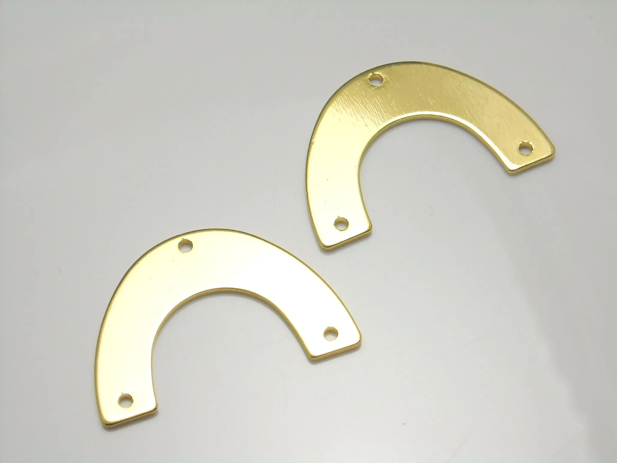 18k Gold Plated Arch Chandelier Connectors, 28mm x 18mm - 2 pieces