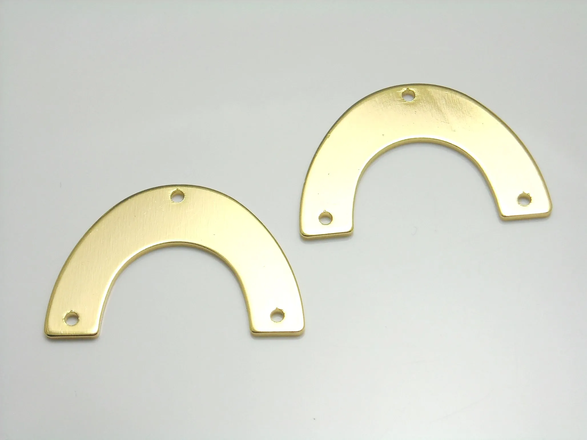 18k Gold Plated Arch Chandelier Connectors, 28mm x 18mm - 2 pieces