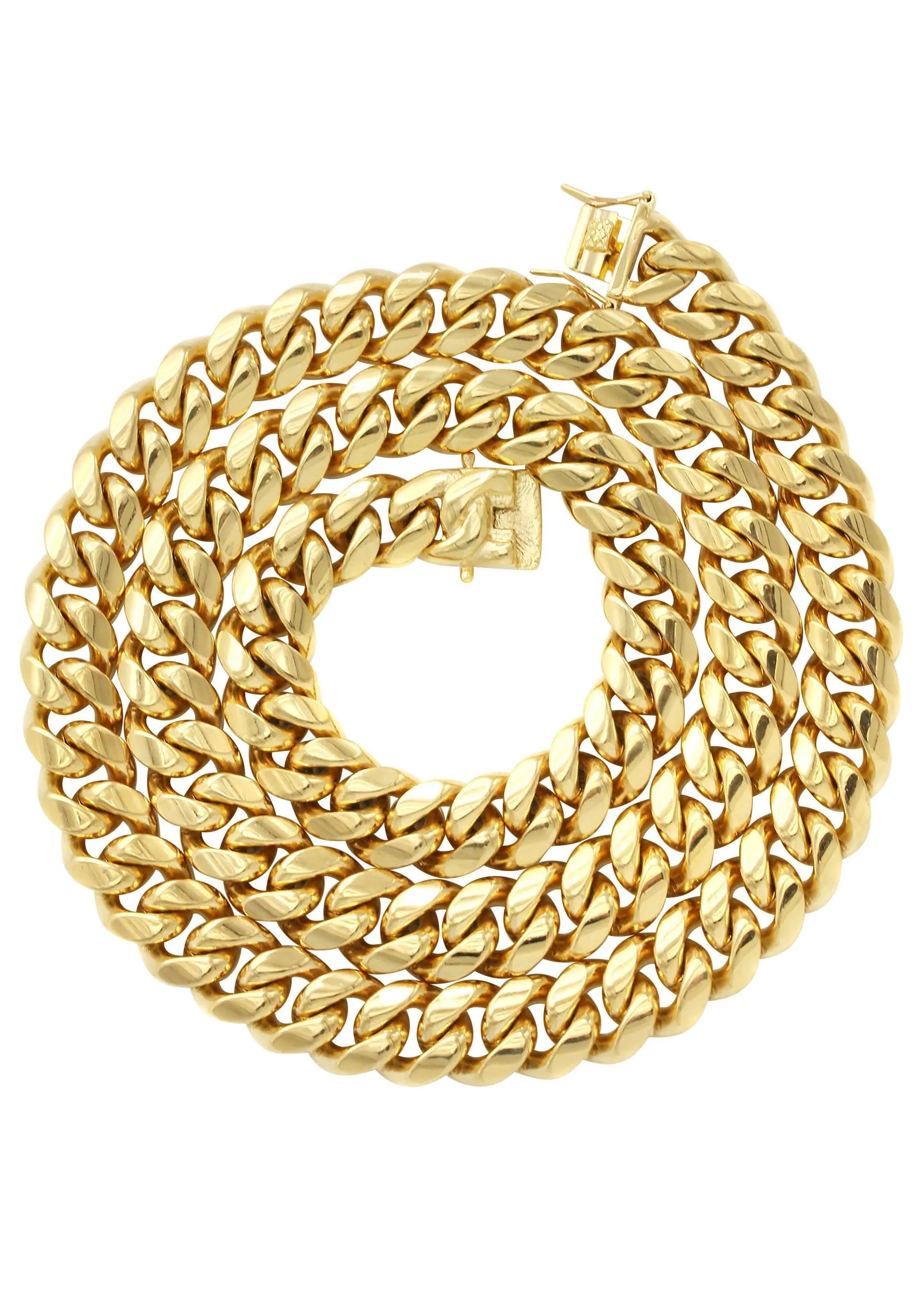 18K Gold Plated Cuban Link Chain For Men