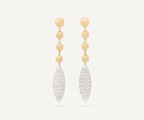 18K Yellow Gold Chandelier Earrings With Diamonds
