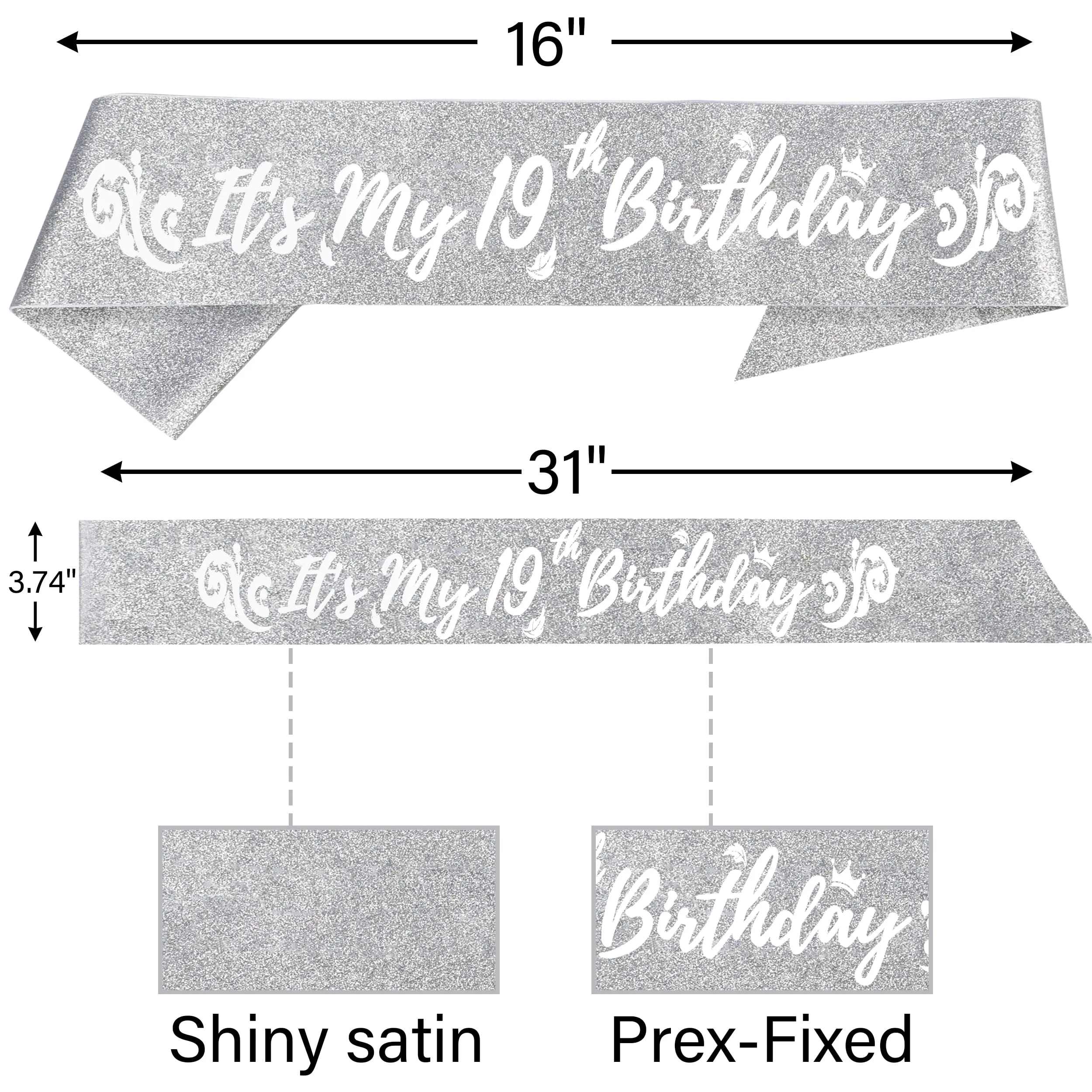 19th Birthday, 19th Birthday Decorations for Girls, 19th Birthday Gift,19th Birthday