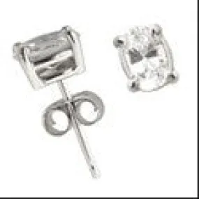 2 Ct Oval Cubic Zirconia CZ Earrings