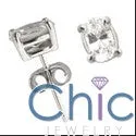 2 Ct Oval Cubic Zirconia CZ Earrings