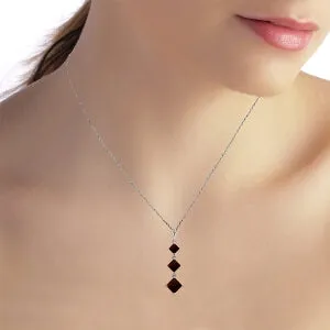 2.4 Carat 14K Solid White Gold Something New Garnet Necklace