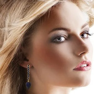 29.2 Carat 14K Solid Yellow Gold Drop Briolette Sapphire Earrings