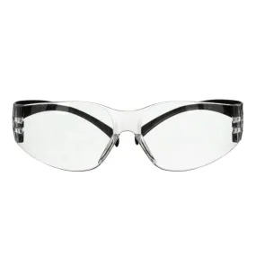 3M SecureFit 100 Series SF101AF-BLK Safety Glasses, Black Temples, Clear Anti-Fog/Anti-Scratch Lens, Case of 20