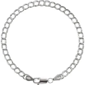 4 mm Solid Charm 7" Bracelet