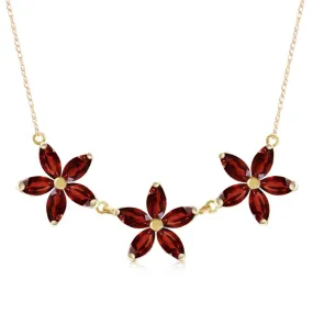 4.2 Carat 14K Solid Yellow Gold Necklace Natural Garnet