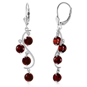 4.95 Carat 14K Solid White Gold No Fault Of Mine Garnet Earrings