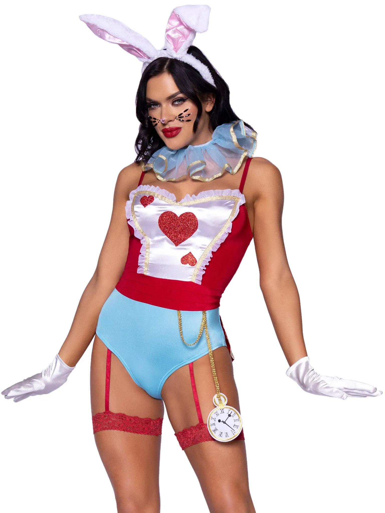 4PC Wonderland White Rabbit Costume