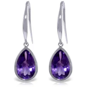 5 Carat 14K Solid White Gold Liasons Amethyst Earrings
