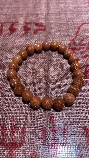 8MM Sunstone (Goldstone) Bead Bracelet