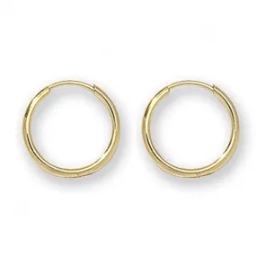 9ct Yellow Gold 10mm Sleeper Earrings ES110