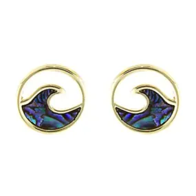 Abalone Ocean Wave Earrings