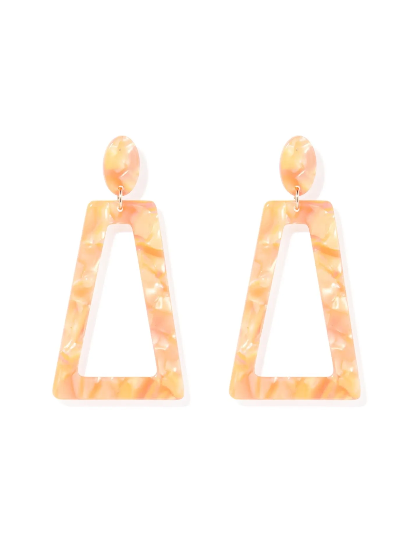 Adelle Statement Acrylic Trapeze Drop Earrings