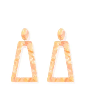 Adelle Statement Acrylic Trapeze Drop Earrings