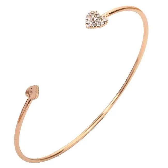 Adjustable Double Heart Bracelet