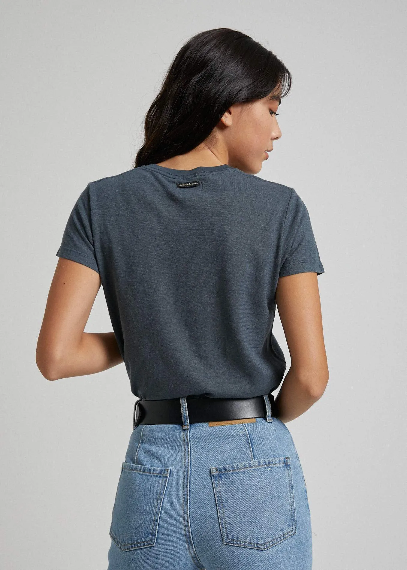 Afends Womens Hemp Basics - Standard Fit Tee - Slate