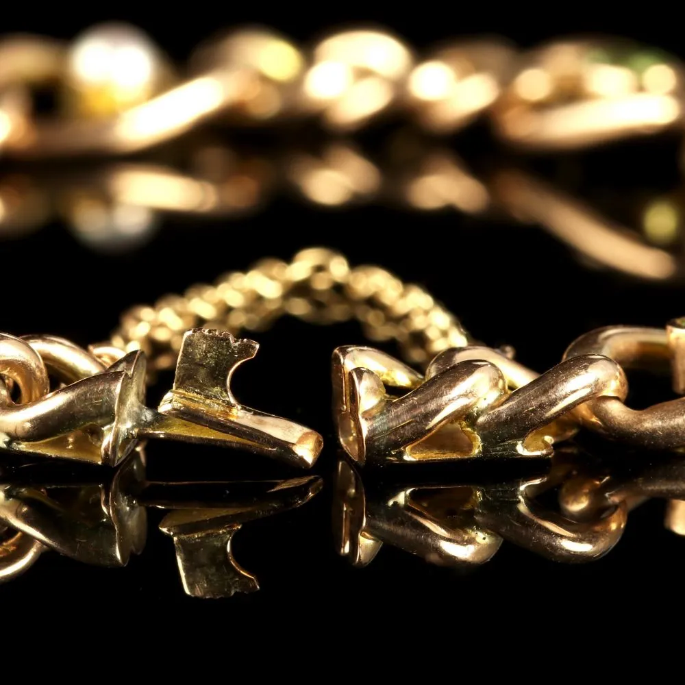 Antique Victorian Suffragette 9Ct Bracelet Circa 1900