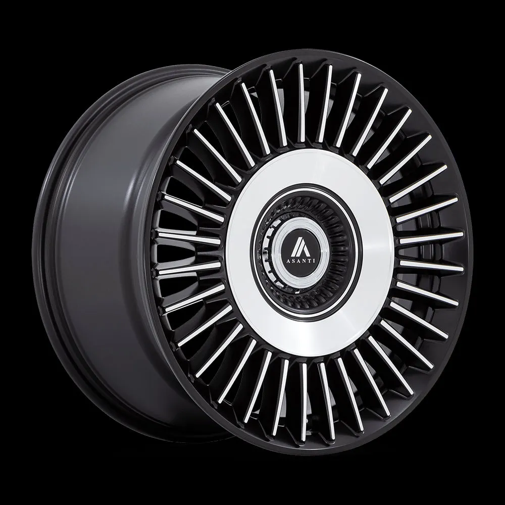 Asanti ABL-40 Tiara 20X10.5 BLANK 18mm Satin Black With Bright Machined Face