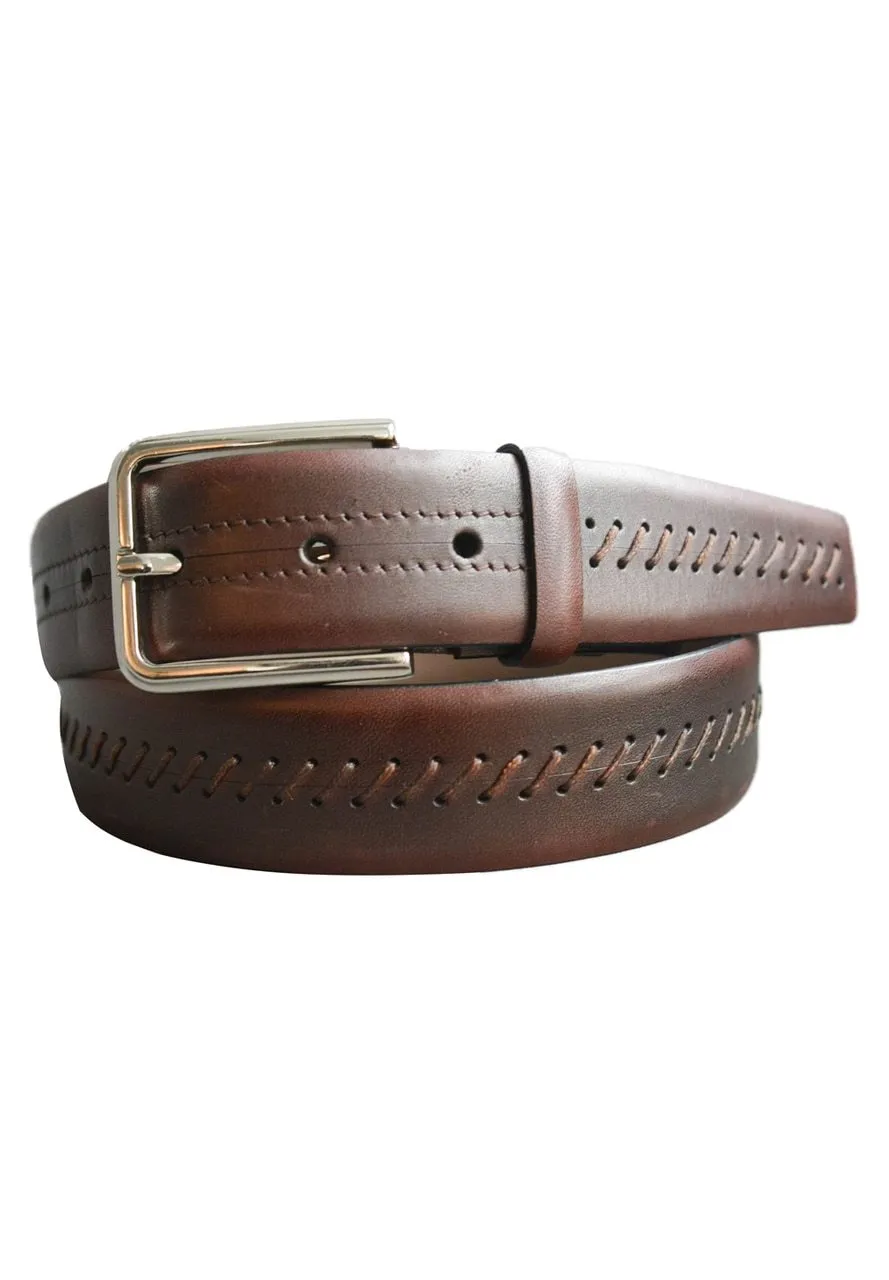 B16 Leather Saddle Stitch Belt