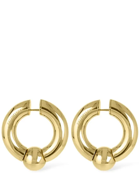 Balenciaga   Mega brass earrings 