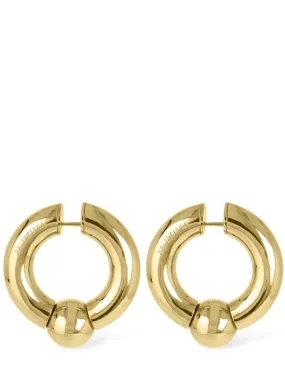Balenciaga   Mega brass earrings 