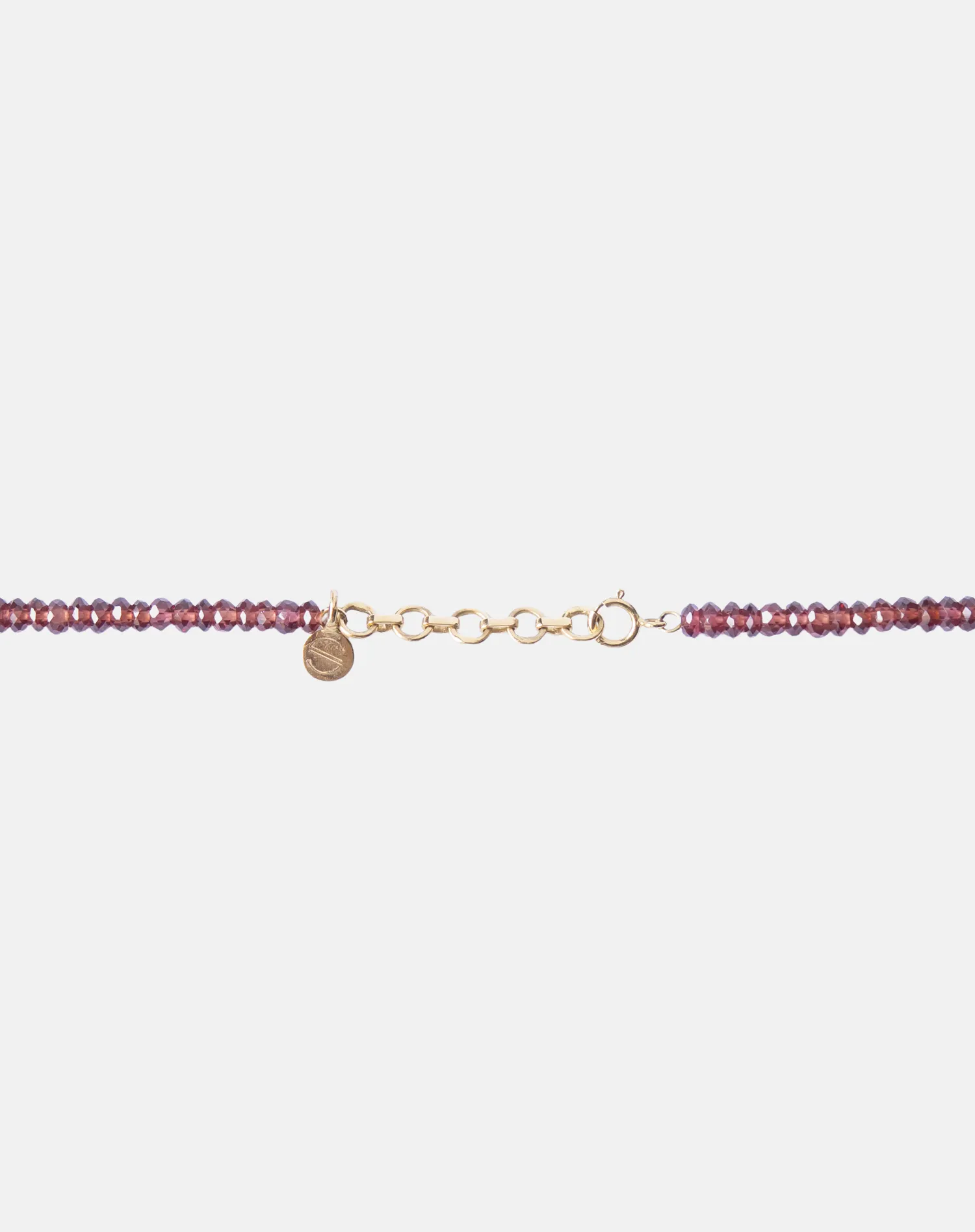 Beaded Garnet Necklace, Capricorn