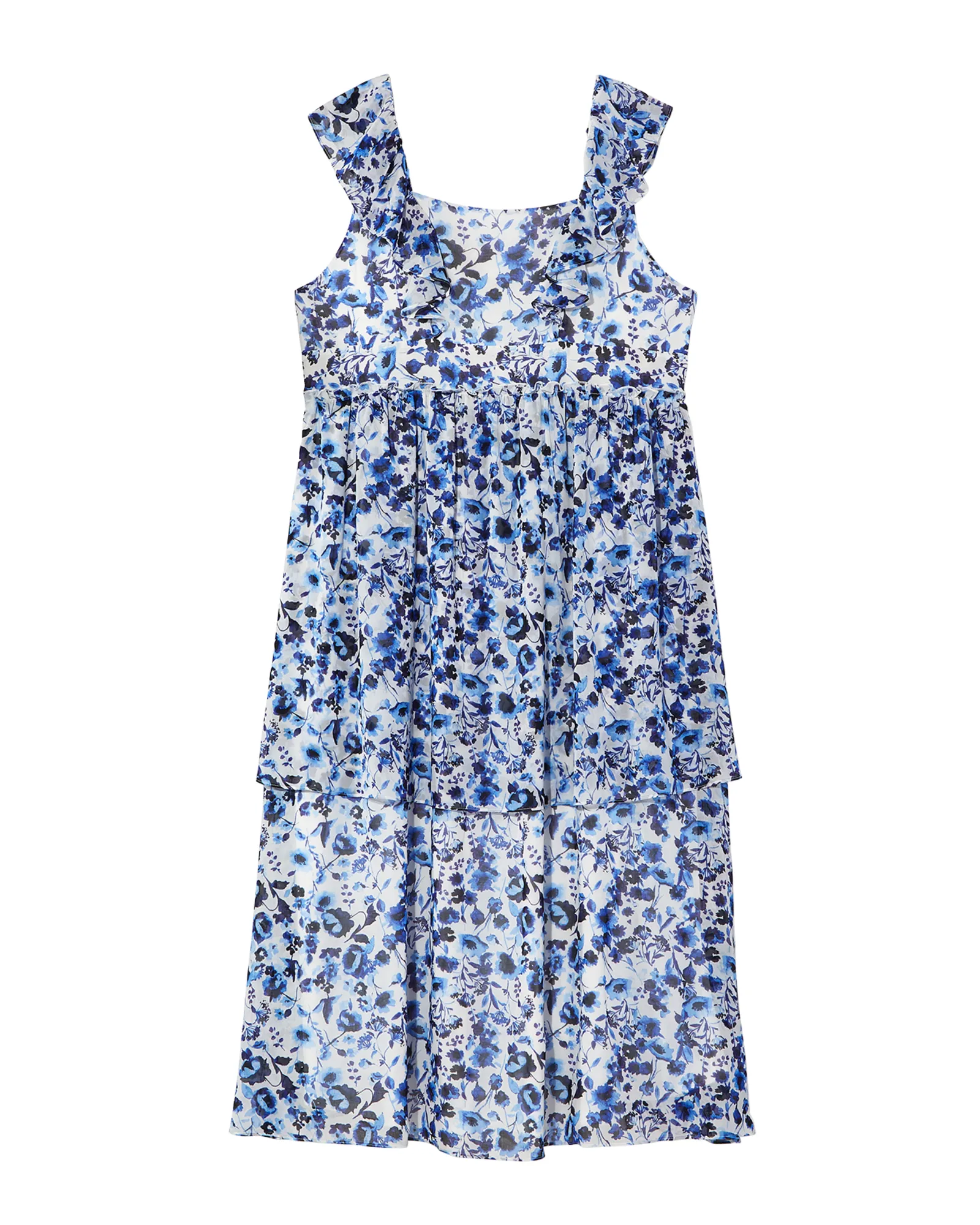 Belinda Floral Dress | Light Blue / Ivory