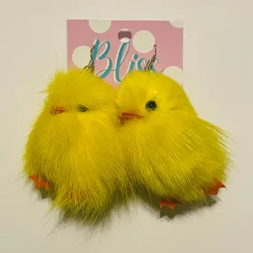 Big Fuzzy Chick Statement Earrings