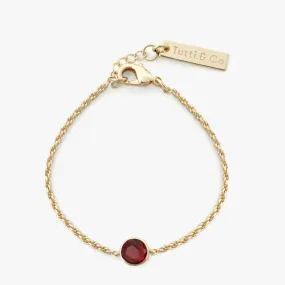 Birthstone Bracelet Gold - Choice of Month Stones